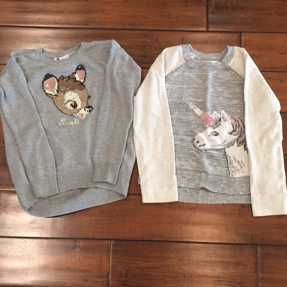 Girls sweaters size 7/8.  Abercrombie and GAP.